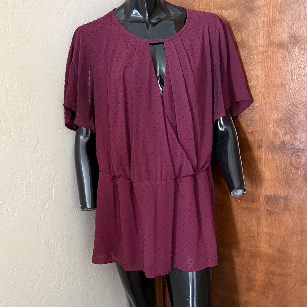 Lane Bryant Deep Burgundy Blouse